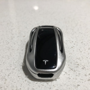 Space Grade Aluminum Tesla Model X Remote Key Protector with Luxury Strap